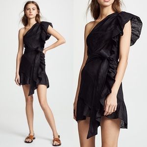 Isabel Marant Etoile Teller Ruffle Dress in Black Size 38 - NWT